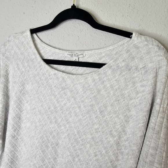 Green‎ Envelope Dolman Short Sleeve Soft Gray Tunic Shirt Size M Medium - Picture 6 of 8